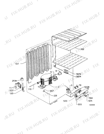 Взрыв-схема холодильника Zanussi ZPL4120F - Схема узла Functional parts